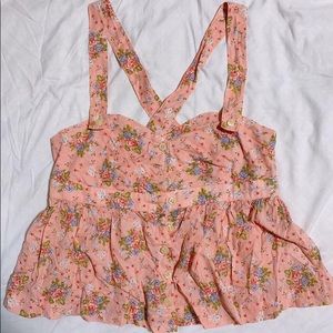 ISO ASOS button strap floral print tank top